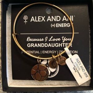 Brand new gold Alex and ani grand daughter bangle!